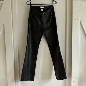 Vintage late 90s Hugo Buscati Collection Black Leather Pants Size 6